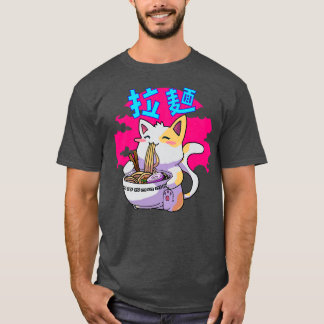 Ramen Noodle Cat Kitty Kitten Feline Men Women Boy T-Shirt