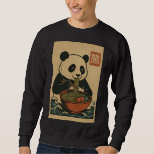 Ramen Noodle Eating: Panda mens sweatshirt