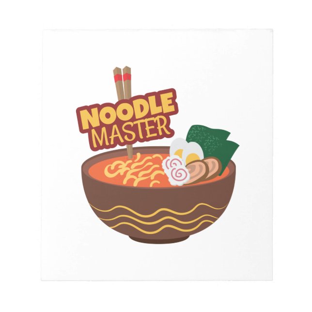 Ramen Noodle Master Funny Japanese Gift Idea Notepad (Front)
