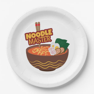 Ramen Noodle Master Funny Japanese Gift Idea Paper Plate