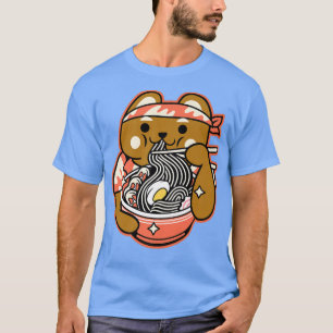 Ramen Noodles Anime Kawaii cute bear japanese Prem T-Shirt