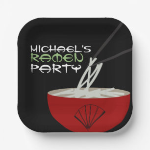 Ramen Noodles Asian Bowl Party Paper Plate