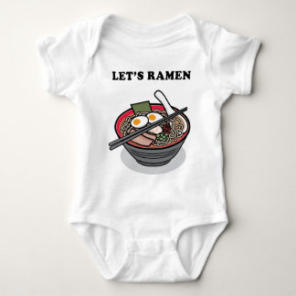 Ramen noodles baby bodysuit