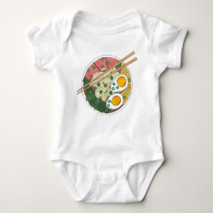 Ramen Noodles Bowl Japanese Food Restaurant Foodie Baby Bodysuit