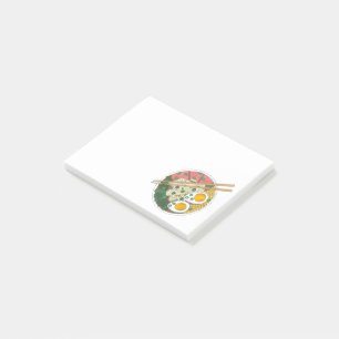 Ramen Noodles Bowl Japanese Food Restaurant Foodie Post-it Notes