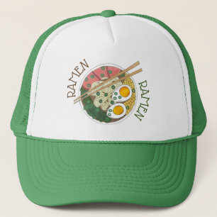 Ramen Noodles Bowl Japanese Food Restaurant Foodie Trucker Hat