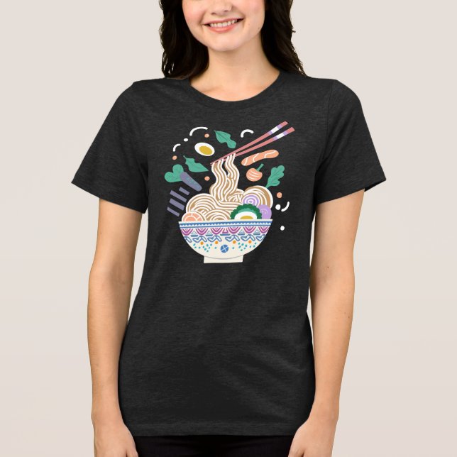 Ramen Noodles Lover Tri-Blend Shirt (Front)