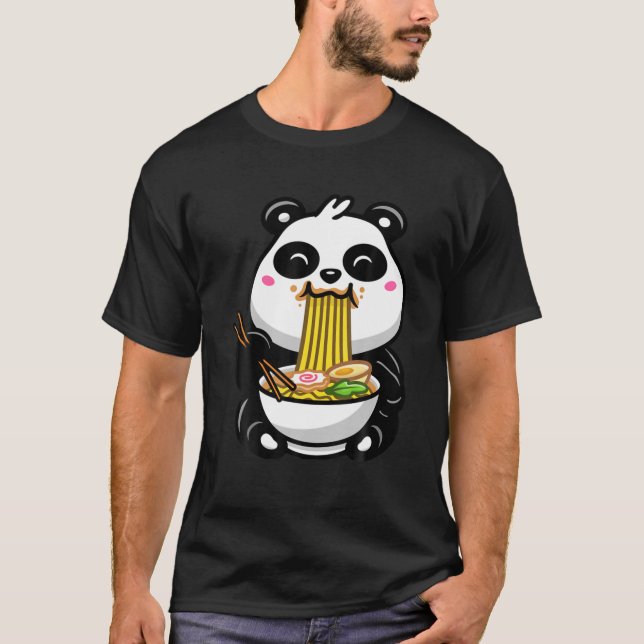 Ramen Noodles Panda Bear T-Shirt (Front)