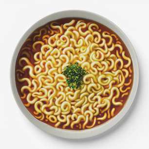Ramen Noodles Paper Plate