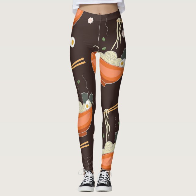 Ramen Noodles: Vintage Graphics Leggings (Front)