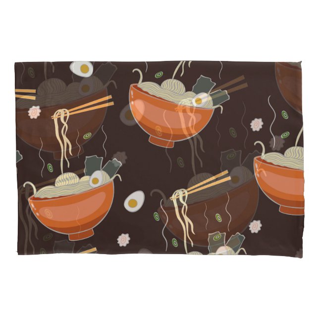 Ramen Noodles: Vintage Graphics Pillowcase (Front)