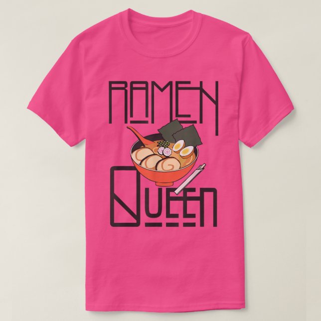 Ramen Queen, Kawaii For Teen Girls Women, Japanese T-Shirt (Design Front)