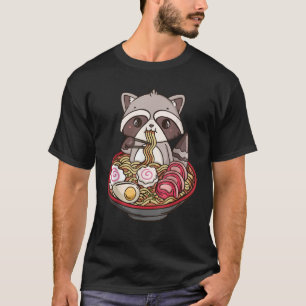 Ramen Racoon Anime Kawaii Cute T Shirt