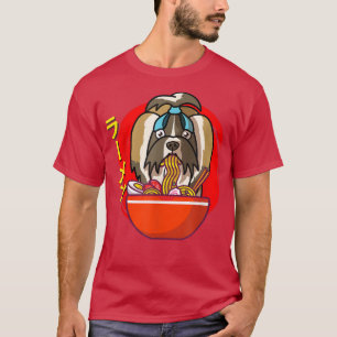 Ramen Shih Tzu Dog Kawaii Japanese Ramen Noodle  T-Shirt