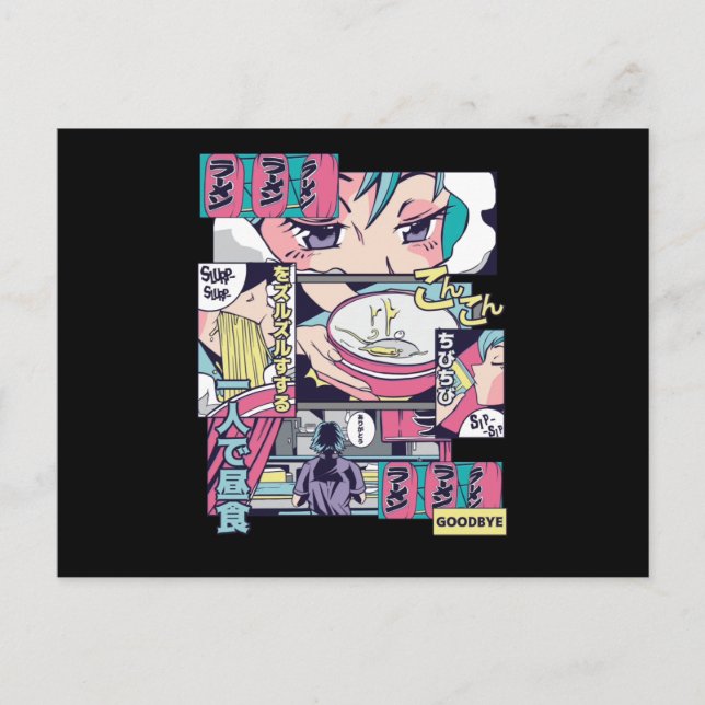 Ramen shop anime postcard (Front)