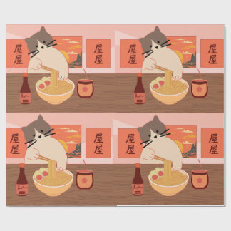 Ramen Slurp Pattern Wrapping Paper