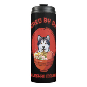 Ramen Sushi Alaskan Malamute Dog T-Shirt Thermal Tumbler