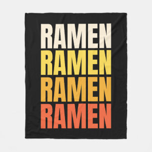 Ramen text design fleece blanket