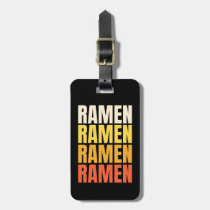 Ramen text design luggage tag