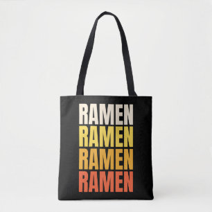 Ramen text design tote bag