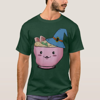 Ramen Witch Hat Lazy Halloween Costume Kawaii Japa T-Shirt