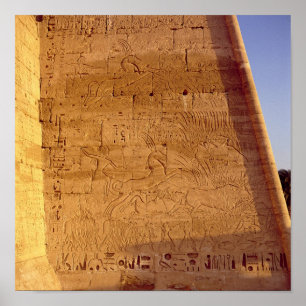 Ramesses III  hunting wild bulls Poster