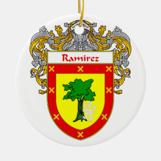 Ramirez Coat of Arms/Family Crest Ceramic Tree Decoration
