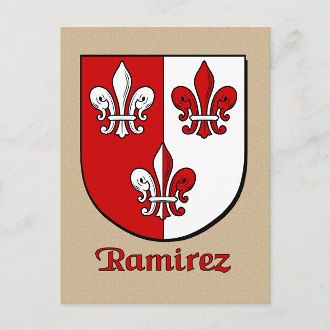 Ramirez Family Heraldic Shield Postcard (Front)