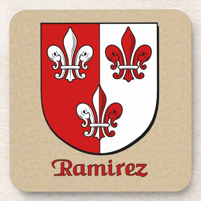 Ramirez Family Shield Coaster (Front)