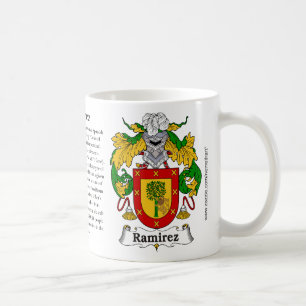Ramirez, the origin, the meaning and the crest coffee mug