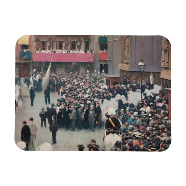 Ramon Casas - The Corpus Christi Procession Magnet (Horizontal)
