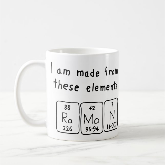 Ramon periodic table name mug (Left)