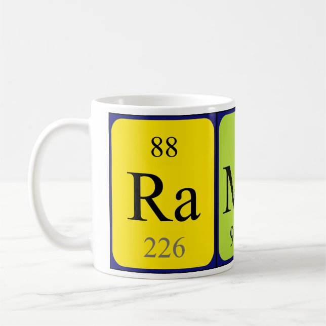 Ramon periodic table name mug (Left)