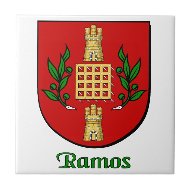 Ramos Family Shield Decorative Tile (Front)