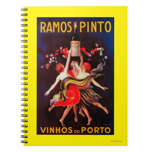 Ramos Pinto Vintage PosterEurope Spiral Notebook (Front)