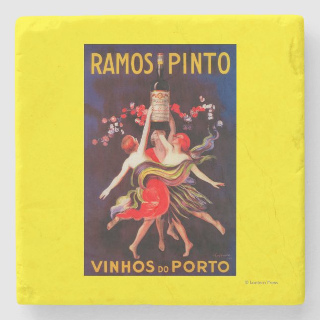 Ramos Pinto Vintage PosterEurope Stone Coaster (Front)