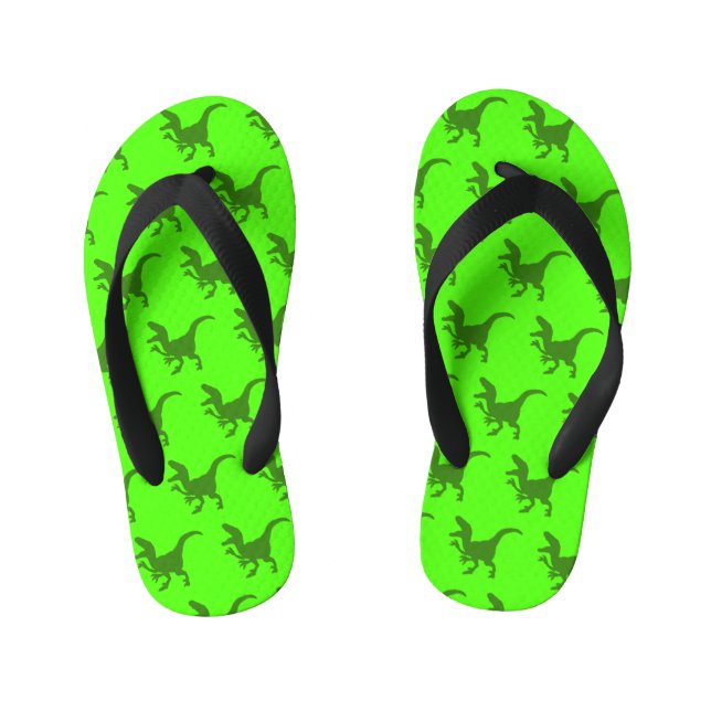 Rampaging Dinosaurs  Kid's Jandals (Footbed)