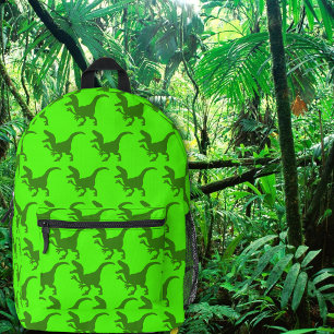 Rampaging Dinosaurs Printed Backpack