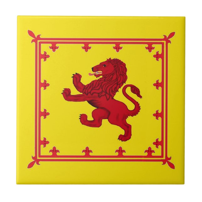 Rampant lion, Scotland's ancient flag Tile (Front)