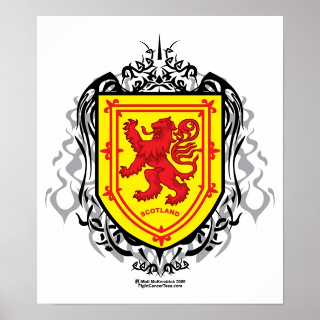 Rampant Lion Tribal Poster (Front)