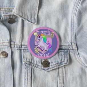 Rampantly Cute Unicorn 7.5 Cm Round Badge