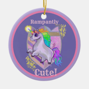 Rampantly Cute Unicorn Ceramic Tree Decoration