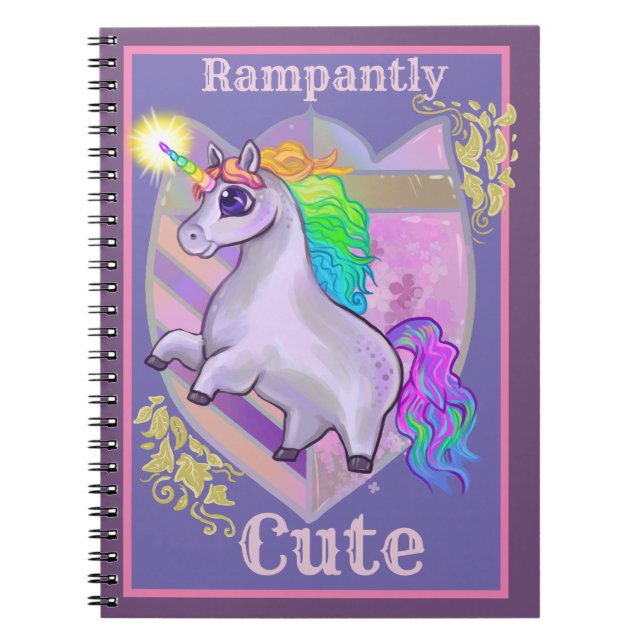 Rampantly Cute Unicorn Notebook (Front)