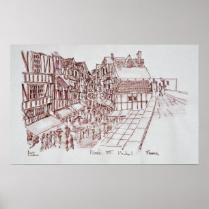 Ramparts, Mont Saint-Michel   Normandy, France Poster