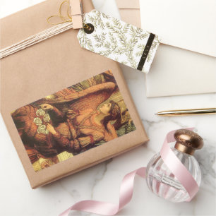 Ramparts of God's House, Angel by John Strudwick Rectangular Sticker