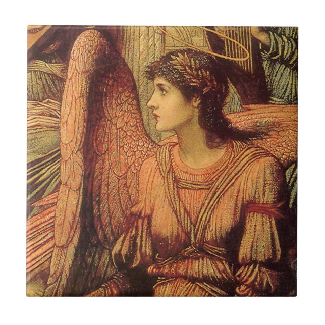 Ramparts of God's House, Angel by John Strudwick Tile (Front)