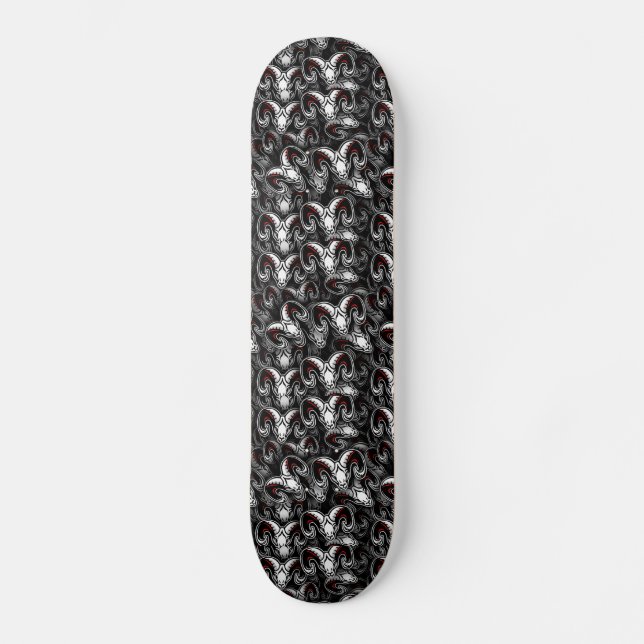 Rams Head Pattern Skateboard (Front)