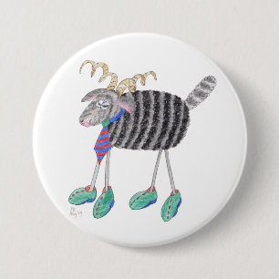 Ram's Head / Posh Sheep 7.5 Cm Round Badge
