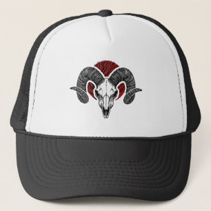 Ram's Head Skull  Trucker Hat