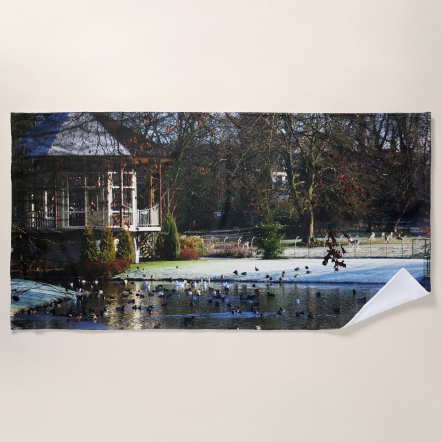Rams Woerthe Tea House btcnm Beach Towel (Front)